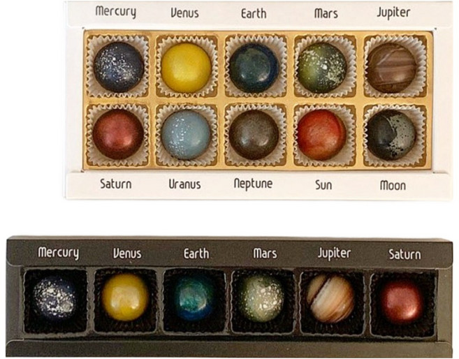 국내배송 행성초콜릿 파파갤럭시 우주초콜릿 수제초콜릿 품절대란 6구, 1박스