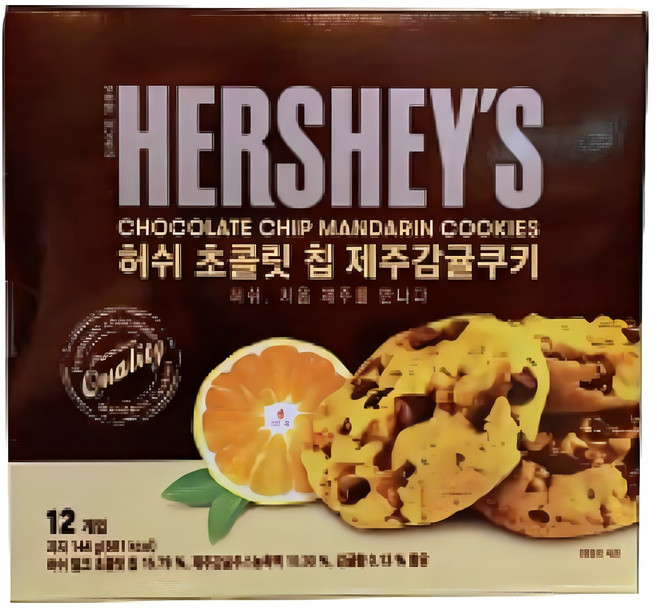 허쉬 초콜릿 칩 제주감귤쿠키 12p, 144g, 1개