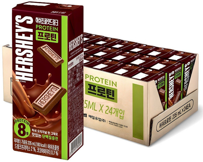 허쉬 초콜릿 드링크 프로틴, 235ml, 24개