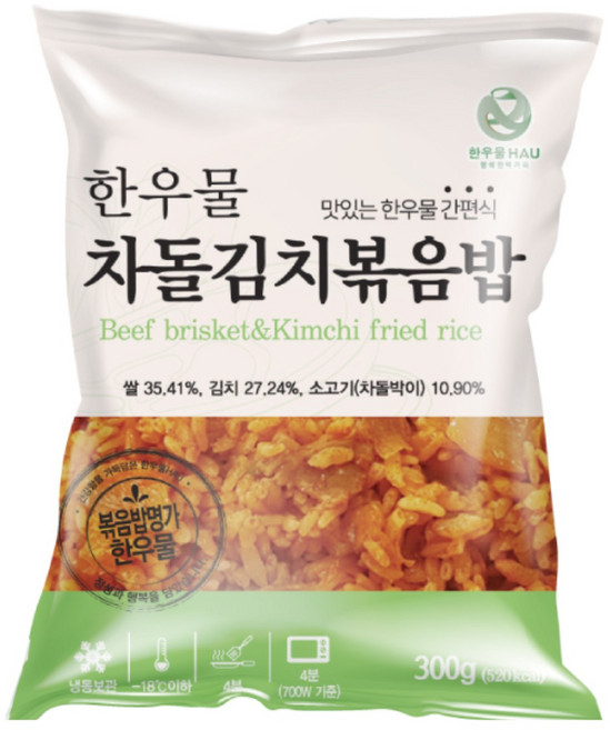 [치타마켓] 한우물 차돌김치볶음밥 300g, 6개