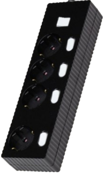 파워존 자동소화 웨이브 4구 멀티탭 화재예방 메인 개별 스위치 절전 4구 50cm 1.5m 3m 5m 7m, 자동소화 개별 4구 블랙, 1개, 5m