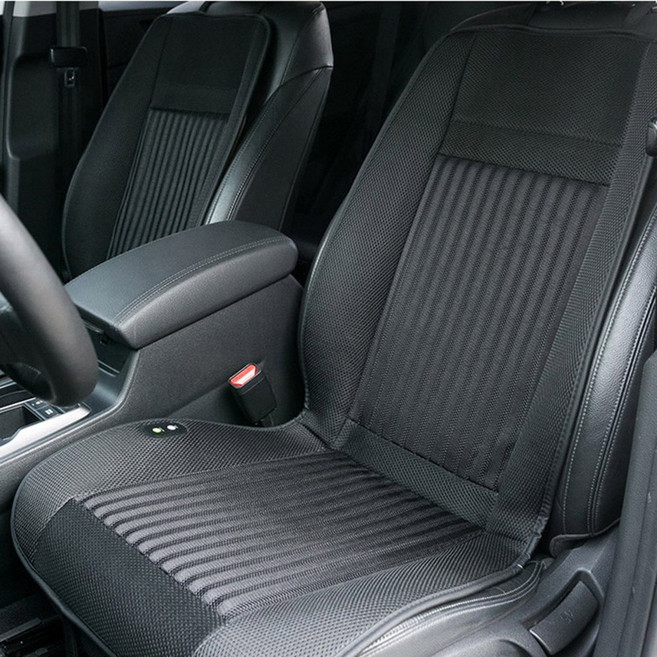 더쎈 8팬 쿨링시트 차량용 전신 통풍시트 송풍시트 자동차 운전석 여름 쿨시트 커버, 블랙, 1개