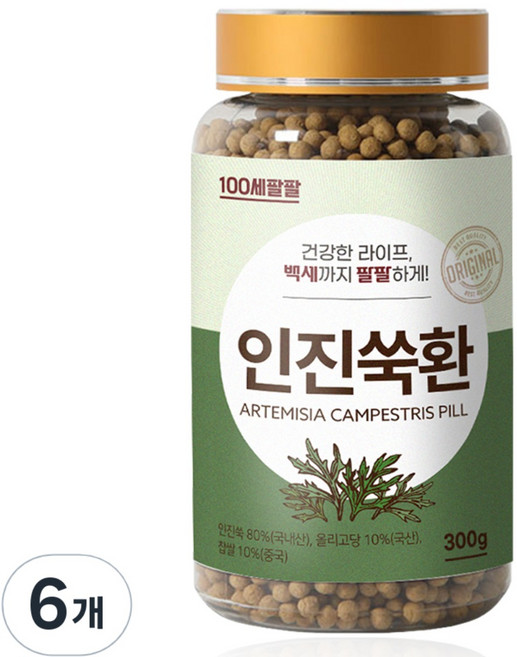 백세팔팔 인진쑥환, 6개, 300g