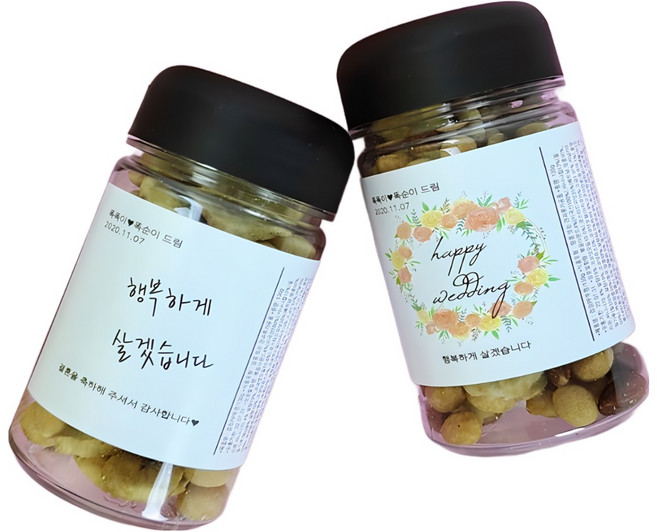 똑이네 답례품 믹스넛 견과류 답례 돌 돌잔치 결혼식 결혼 조문 장례 장례식 퇴사 승진 조의 장례후 부고 상조 개원 개업 시보해제 회사 단체 부의 문상 시보 조문객 선물 웨딩 행사, 01. 기본형 M, 1개, 125g