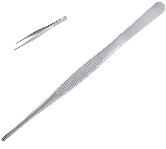 플러스리빙 의료용 핀셋 SUS-304 일반형 직선형 12.5cm 14cm 16cm 정밀 집게 스테인레스, 1개, SUS304 일반직선형 16cm