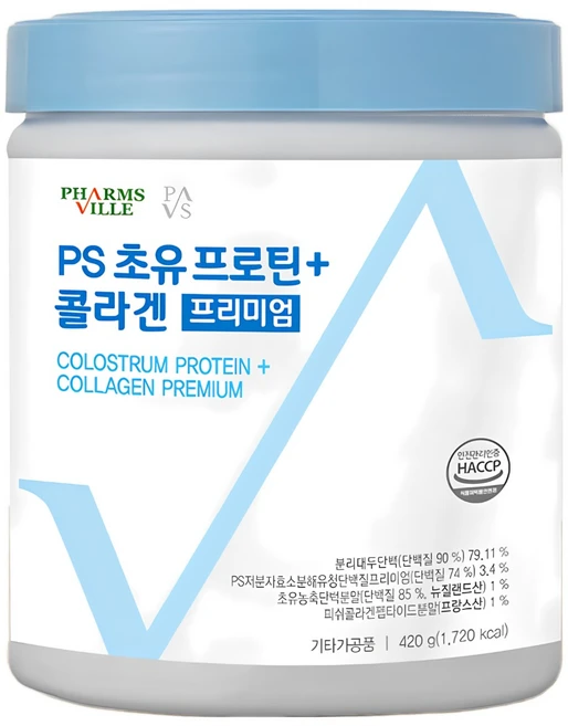 팜스빌 초유 프로틴 플러스 콜라겐 프리미엄, 420g, 1개 - 쿠팡
