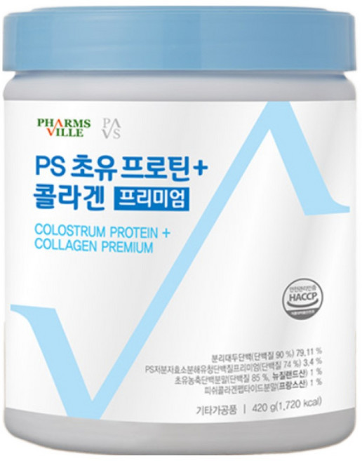 팜스빌 PS 초유 프로틴 플러스 콜라겐 프리미엄 단백질 쉐이크, 420g, 3개