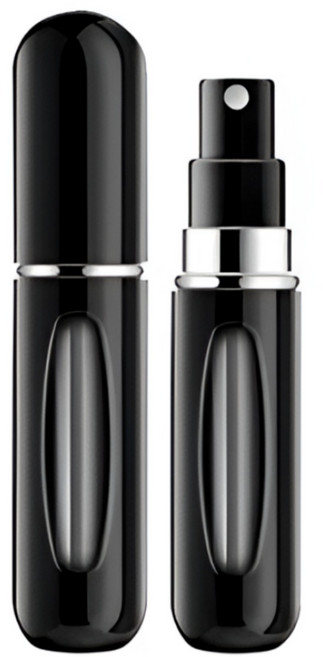 하루생활 휴대용 퍼퓸 리필 향수공병 5ml 향수소분용기, 1개, 블랙