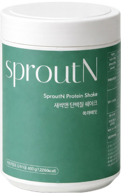 새싹앤 체중조절식 쑥라떼 맛 단백질 보충제 쉐이크 보틀, 1개, 400g