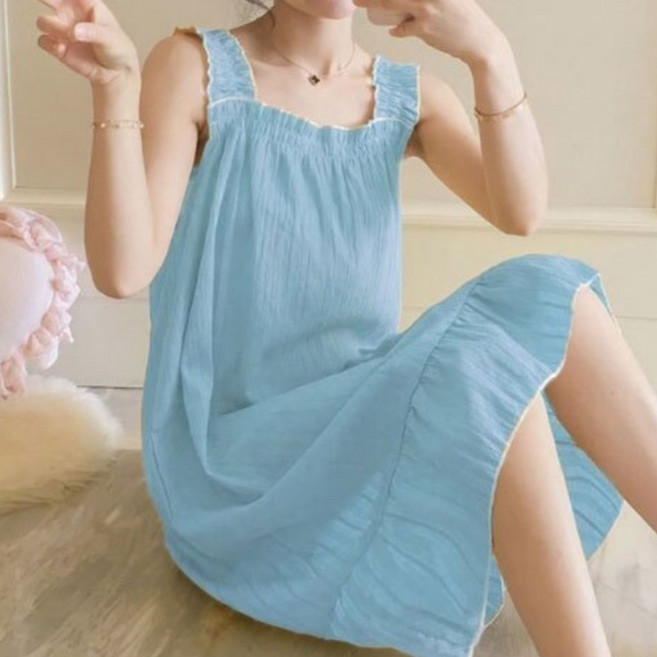 탑퀄리티 원피스형 보들보들 여성 골프가운 샤워가운, 블루, 라지(L), 1개