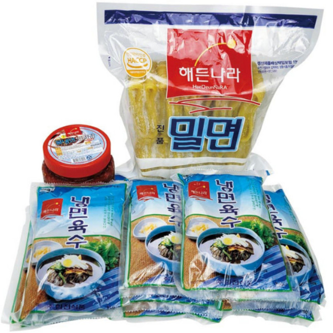 푸드토스 부산밀면10인분밀키트 (밀면2kg+사골육수10봉+냉면양념장500g) 일회용식초 겨자 서비스, 1개