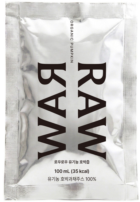 [100% 유기농 늙은 호박즙] 로우로우 유기농 호박즙, 100ml, 60개
