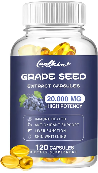 포도씨 추출물 20000mg - 폴리페놀 95% - 노화 방지 심혈관 건강, 1개, 120정 - 쿠팡