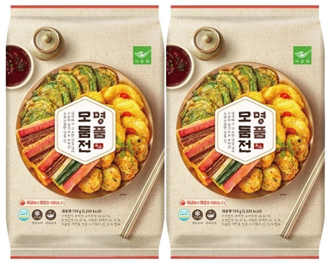 사옹원 모듬전 759g 2봉 식혜 세트 명절 차례 제사 동태전 꼬치산적 계란옷입은고기완자 깻잎전, 2개