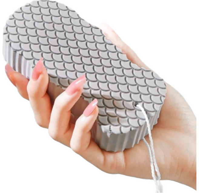 살림살림 소프트 저자극 때지우개 무통 목욕 때밀이 스펀지, 2세트, 그레이, 2개입