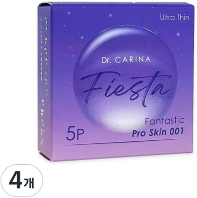 닥터카리나 피에스타 콘돔 판타스틱 프로 스킨 001, 5개입, 4개