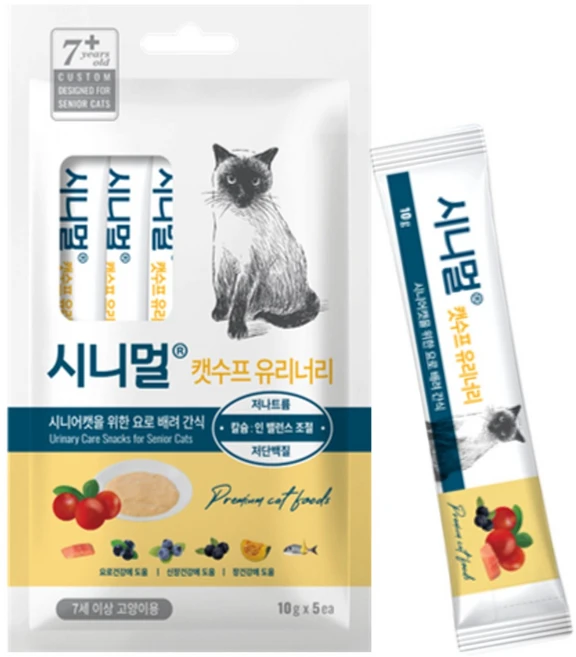 시니멀 캣수프 유리너리 시니어캣 전용 요로 /신장/장건강, 연어맛, 50g, 1개 - 쿠팡