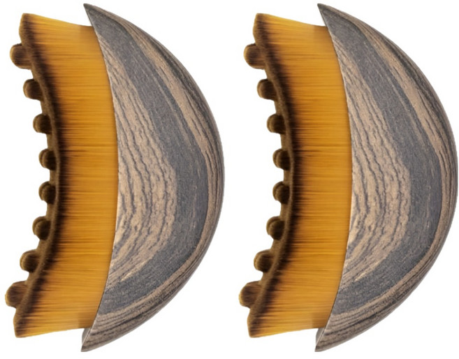 JU02 리프팅 괄사 브러쉬 림프 마사지 2개세트, 브라운, 1개