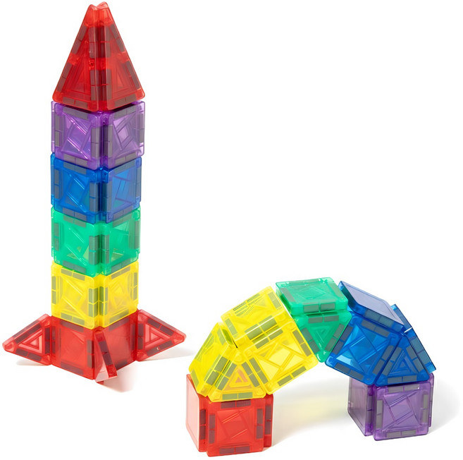 MiniMag Blocks 프리미엄 미니 자석 블럭 42pcs (틴케이스포함) - 열린 교구, 1세트, Rainbow