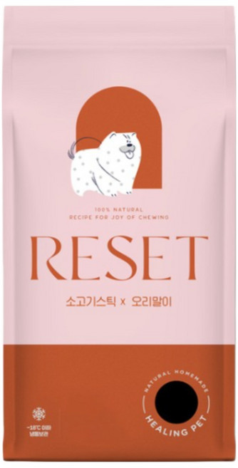 힐링펫 강아지사료 RESET 소고기스틱 오리말이 300g, 1개
