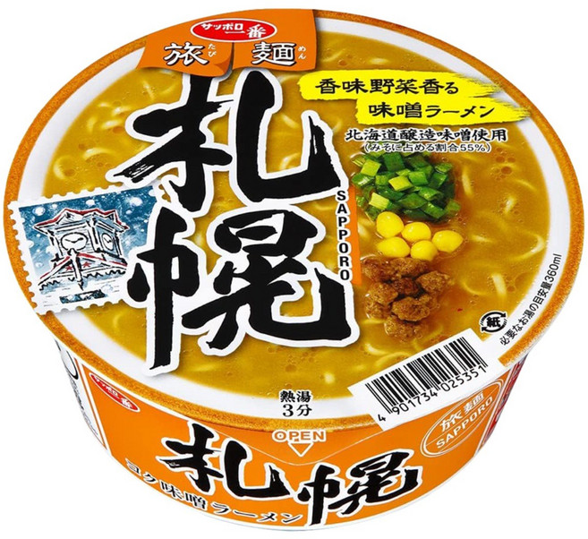 산요 삿포로 된장 컵라면 76g, 1개