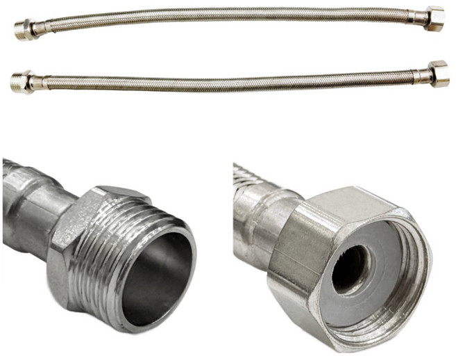 준앤코 304 스테인리스 수전 연장호스, 2개