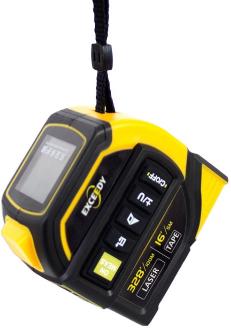 4 in 1 휴대용 스마트줄자 레이저 거리측정기 레이저줄자 레이저레벨기 100M C타입 충전, 1개