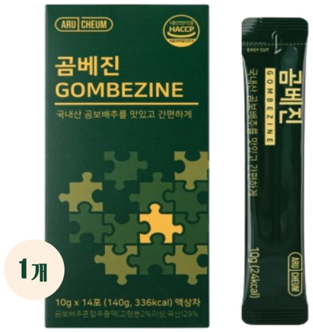 곰베진 14포 곰보배추 삼백초 배도라지 모과 엘더베리 함유 기관지 건강 면역력 활력 증진, 1개, 140g - 쿠팡