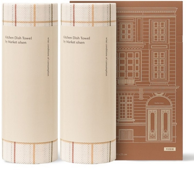 마켓올슨 빨아쓰는 행주 블루, 2개입, 1개