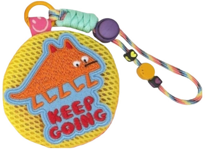 귀엽다 에어팟 케이스 가방 악세사리 모기퇴치패치 백팩 키링, 1개, 노란색 가방