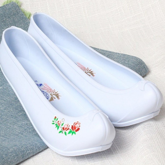 [SJshoes] 여성용 한복 코 꽃 고무신 코백여