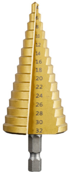 그린델 목강화형 텅스텐 코팅 스탭드릴 드릴비트, 1개