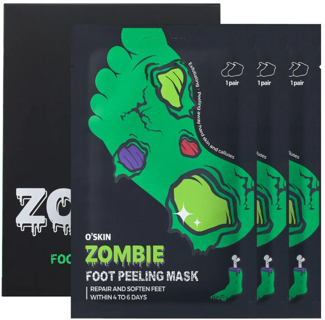 오스킨 좀비 풋 마스크, 3개입, 1개, 40g