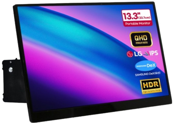 클라인즈 QHD 삼성 DeX 지원 LG IPS 패널 유선 포터블 모니터, 33cm, K133QM