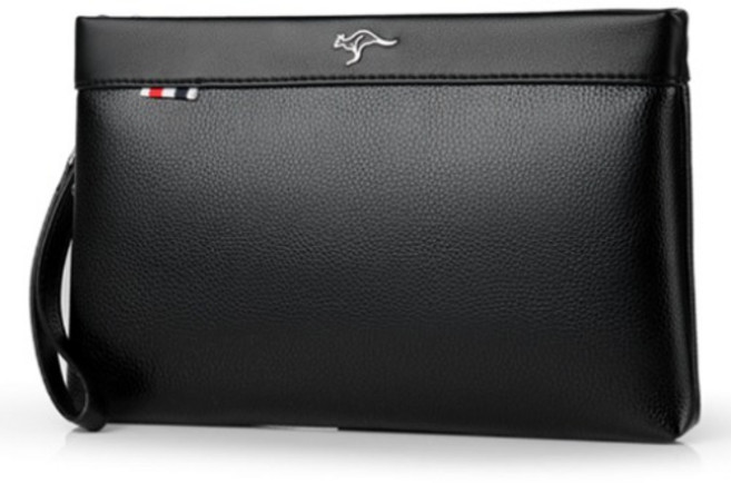 캥거루 남성 가죽 클러치백 BARNOROO 바노루 CARSON KANGAROO LOGO CLUTCH BAG 카슨캉가루클러치백