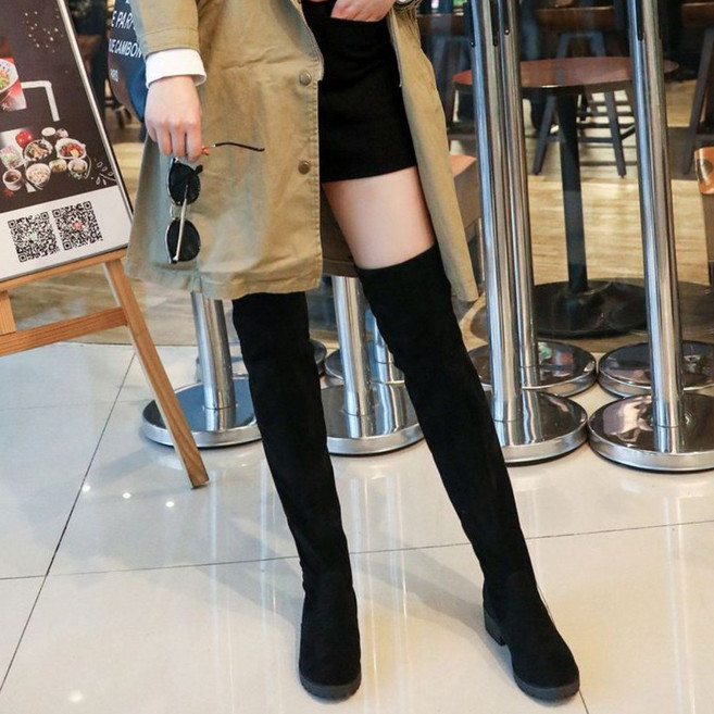 지시크릿 스웨이드 롱부츠