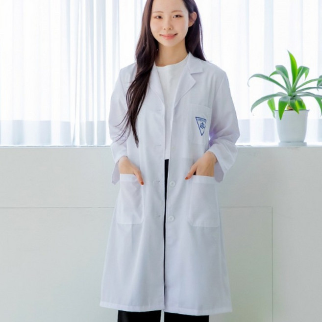 대한약사회 여자 약사 가운 약국 약사옷 긴팔 유니폼 롱가운