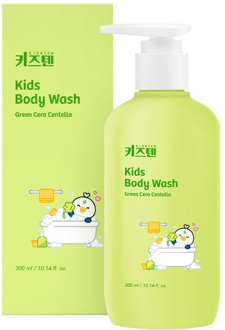 키즈텐 아기 유아 어린이 키즈 초등학생 약산성 순한 버블 목욕 바디워시, 3개, 300ml