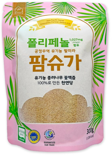 헤세드 공정무역 유기농 팔미라 팜슈가, 300g, 1개