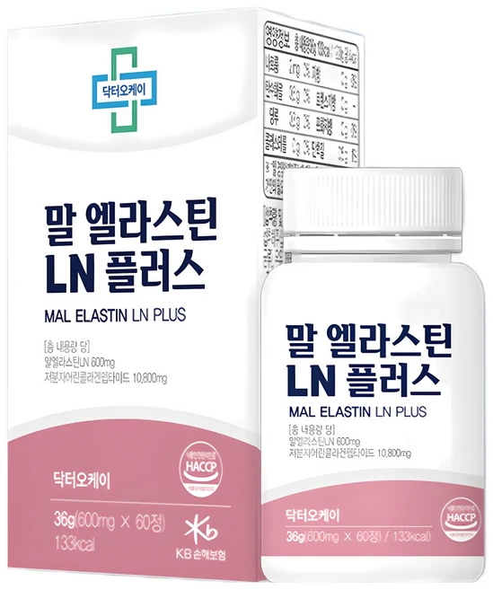 말 엘라스틴 LN 플러스 닥터오케이 말 엘라스틴 MAL ELASTIN LN PLUS, 60정, 1개 - 쿠팡