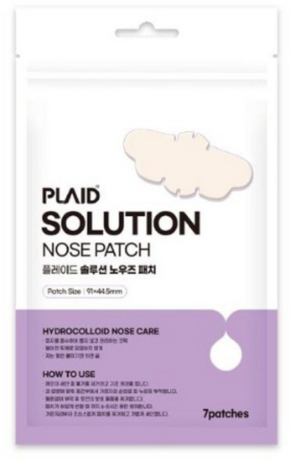 플레이드 솔루션 노우즈패치 코팩 하이드로콜로이드케어 혼합형, 1개, 7개입