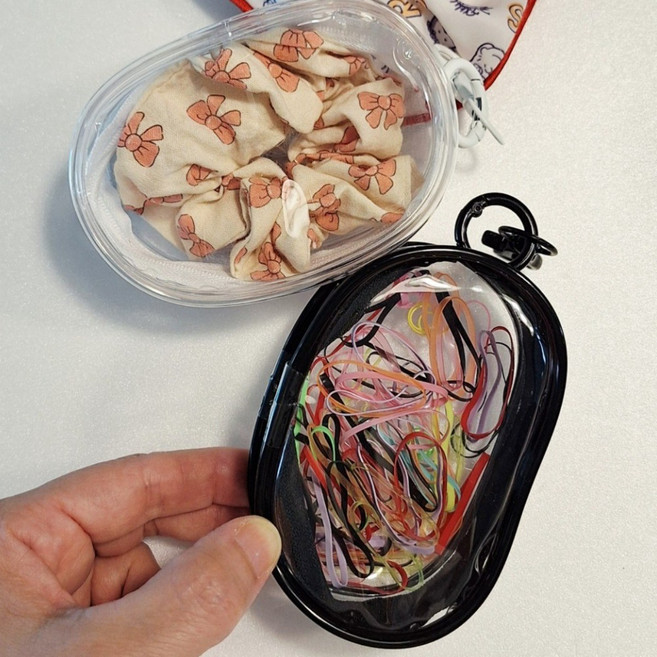 브누크 투명 PVC 미니 파우치 키링