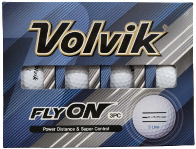 볼빅 플라이온 3피스 3선 골프공, 혼합색상, 12개입, 1세트