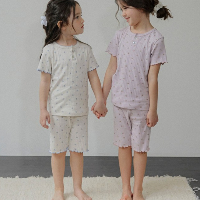 [해피버스] 슈슈플라워 실내복세트