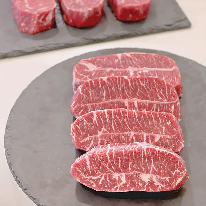 비프포유 부채살1kg 소분포장 (200g x 5팩) / (250g x 4팩) 스테이크/슬라이스/큐브 소고기, 1개, 1kg, 부채살 스테이크