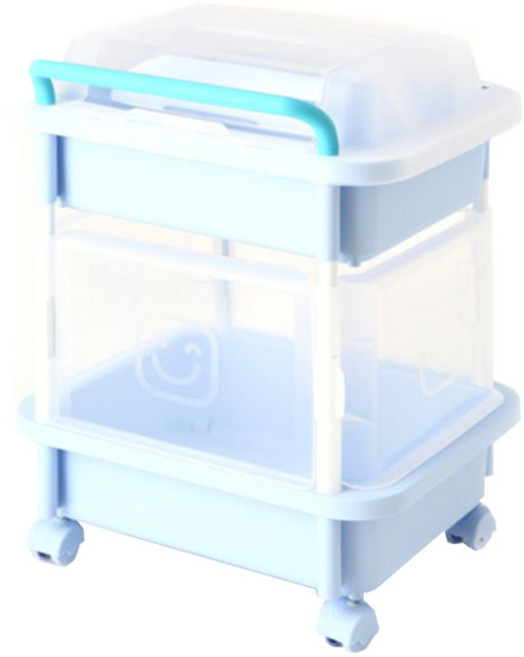 에스&에스 스마일 기저귀 정리함 직사각 2단A, 블루, 1개