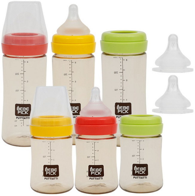 프띠아띠 PPSU 베베픽 BEBEPICK 젖병 150ml 250ml, 엘로우, 150ml SS젖꼭지, 1개