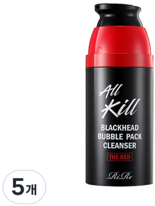 리르 올킬 블랙헤드 버블 팩 클렌져 더 레드, 50ml, 5개