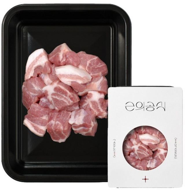 강원도 1등급 한돈 냉장 깍둑목살 큐브컷, 300g, 2개