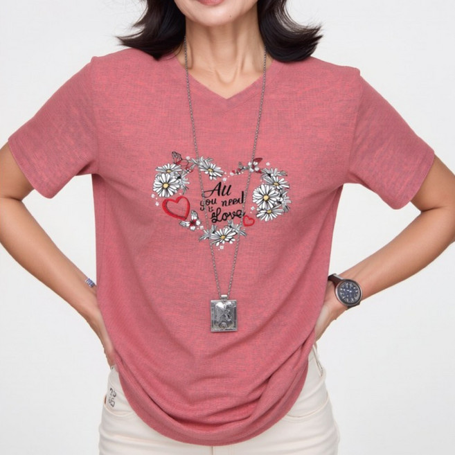 김영주스포츠 여성 여름 데일리 반팔티셔츠